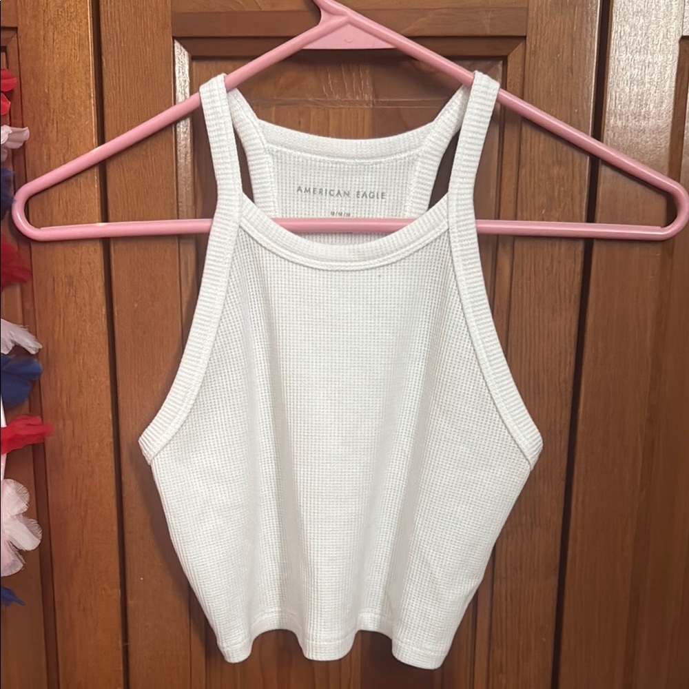 American Eagle Outfitters White Crop Top